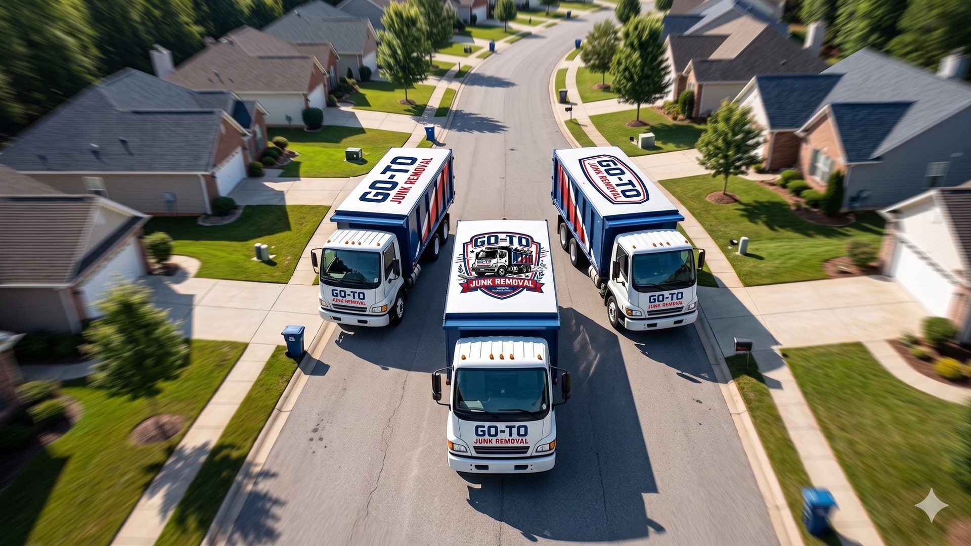 Go-To Junk Removal trucks